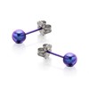 Ti2 Titanium Purple Ball Stud Earrings - 5mm - J1930 Alternative Image