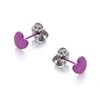 Ti2 Titanium Pink Heart Stud Earrings - 5mm - J1932 Alternative Image