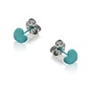 Ti2 Titanium Green Heart Stud Earrings - 5mm - J1933 Alternative Image