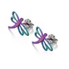 Ti2 Titanium Rainbow Dragonfly Stud Earrings - 16mm - J1939 Alternative Image
