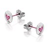Ti2 Titanium Pink Heart Stud Earrings - 7mm - J1942 Alternative Image
