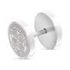Stainless Steel Celtic Crest Stud Earring - J29020 Alternative Image