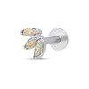 Surgical Steel Triple Aurora Borealis Marquise Stone Labret Single Stud - J3916 Alternative Image