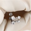 Surgical Steel Round Crystal Drop Labret Single Stud - J3919 Alternative Image
