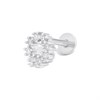 Surgical Steel Crystal Open Circle Labret Single Stud - J3921 Alternative Image