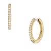 Fossil JA7215710 Gold Tone Cubic Zirconia Hoop Earrings - J49364 Alternative Image