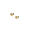 Fossil JF04832710 Yellow IP Stone Set Heart Stud Earrings - J49370 Alternative Image