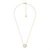 Fossil JF04865710 Yellow Tone Mother Of Pearl And CZ Necklace - J49377 Alternative Image