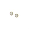 Fossil JF04868710 Yellow Tone Mother Of Pearl And CZ Stud Earrings - J49378 Alternative Image