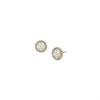 Fossil JF04868710 Yellow Tone Mother Of Pearl And CZ Stud Earrings - J49378 Alternative Image