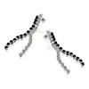 Diamante Black And White Drop Earrings - J5162 Alternative Image