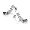 Two Row Diamante Drop Earrings - J5166 Alternative Image