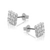 Diamante Square Stud Earrings - 7mm - J5201 Alternative Image