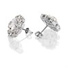 Diamante Flower Stud Earrings - 15mm - J5221 Alternative Image