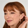 Cachet Saga Gold Tone Cubic Zirconia Hoop Earrings - J74142 Alternative Image