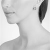 Cachet Silver Tone CZ Huggie Earrings - J74184 Alternative Image