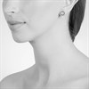 Cachet Gold Tone CZ and Simulated Pearl Stud Earrings - J74186 Alternative Image