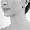 Cachet Silver Tone Blue Crystal And CZ Teardrop Earrings - J74188 Alternative Image