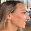 Cachet Gold Plated Silver CZ 8mm Stud Earrings - J74212 Alternative Image