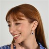 Cachet Idola Blue And White Cubic Zirconia Drop Earrings - J7433 Alternative Image