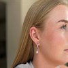 Cachet Inge Cubic Zirconia And Simulated Pearl Drop Earrings - J7435 Alternative Image