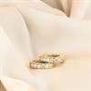 VIVA Gold Tone CZ Huggie Earrings - J76152 Alternative Image