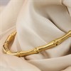 Viva Gold Tone Steel Bamboo Style Bangle - J76157 Alternative Image
