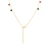 Viva Gold Tone Steel Multi Colour CZ Necklace - J76163 Alternative Image