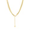 Viva Gold Tone Steel Multi Layer Tag Necklace - J76164 Alternative Image