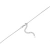 Briolette Silver Cubic Zirconia Hearts Necklace - J77105 Alternative Image