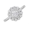 Briolette Silver Cubic Zirconia Flower Cluster Ring - J77117 Alternative Image