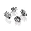 Briolette Silver Cubic Zirconia Knot Stud Earrings - J77149 Alternative Image