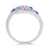 Briolette Silver Cubic Zirconia Crossover Band Ring - J77161 Alternative Image