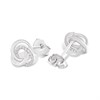 Briolette Silver CZ Knot Stud Earrings - J77170 Alternative Image