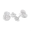 Briolette Silver CZ Double Knot Stud Earrings - J77171 Alternative Image