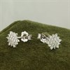 Briolette Silver CZ Starburst Stud Earrings - J77172 Alternative Image