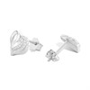 Briolette Silver CZ Heart Stud Earrings - J77173 Alternative Image