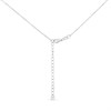 Briolette Silver CZ Three Flower Necklace - J77178 Alternative Image