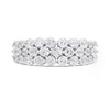 Briolette Silver CZ Three Row Ring - J77190 Alternative Image