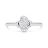 Briolette Silver Floral CZ Ring - J77191 Alternative Image