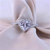 Briolette Silver CZ Heart Ring - J77196 Alternative Image