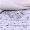 Briolette Silver CZ Flower Earrings - J77199 Alternative Image