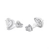 Briolette Silver CZ Heart Stud Earrings - J77202 Alternative Image