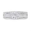 Briolette Silver CZ Three Row Ring - J77203 Alternative Image
