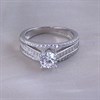 Briolette Silver CZ Three Row Ring - J77203 Alternative Image