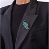 Anne Klein Gold Tone Multi Blue Green Peacock Brooch - J78400 Alternative Image