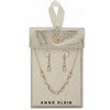 Anne Klein Gold Tone Crystal Necklace And Drop Earring Set - J78467 Alternative Image