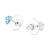 Crystal Allure Aqua Crystal Heart Stud Earrings - J8061 Alternative Image
