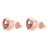 Radley RYJ1206 Rose Tone Silver Pink Cubic Zirconia Heart Stud Earrings - J81101 Alternative Image
