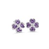 Radley RYJ1565 Silver CZ Purple Heart Flower Earrings - J81165 Alternative Image